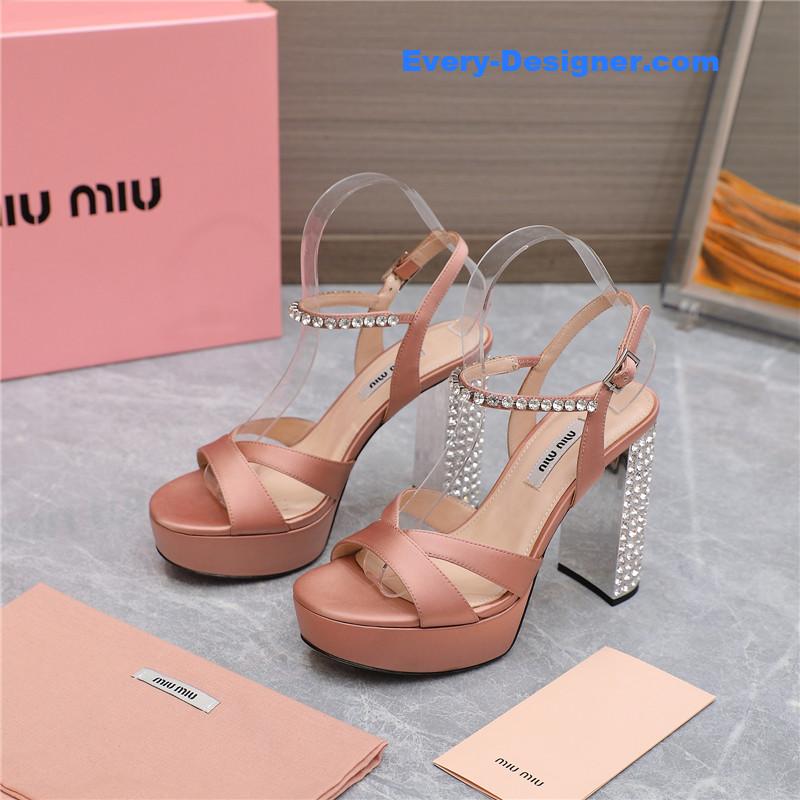 M1um1u high-heeled chunky-heeled sandals