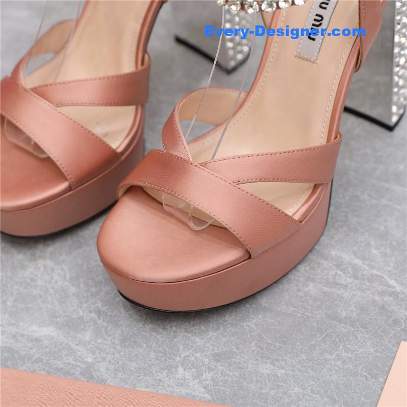 M1um1u high-heeled chunky-heeled sandals
