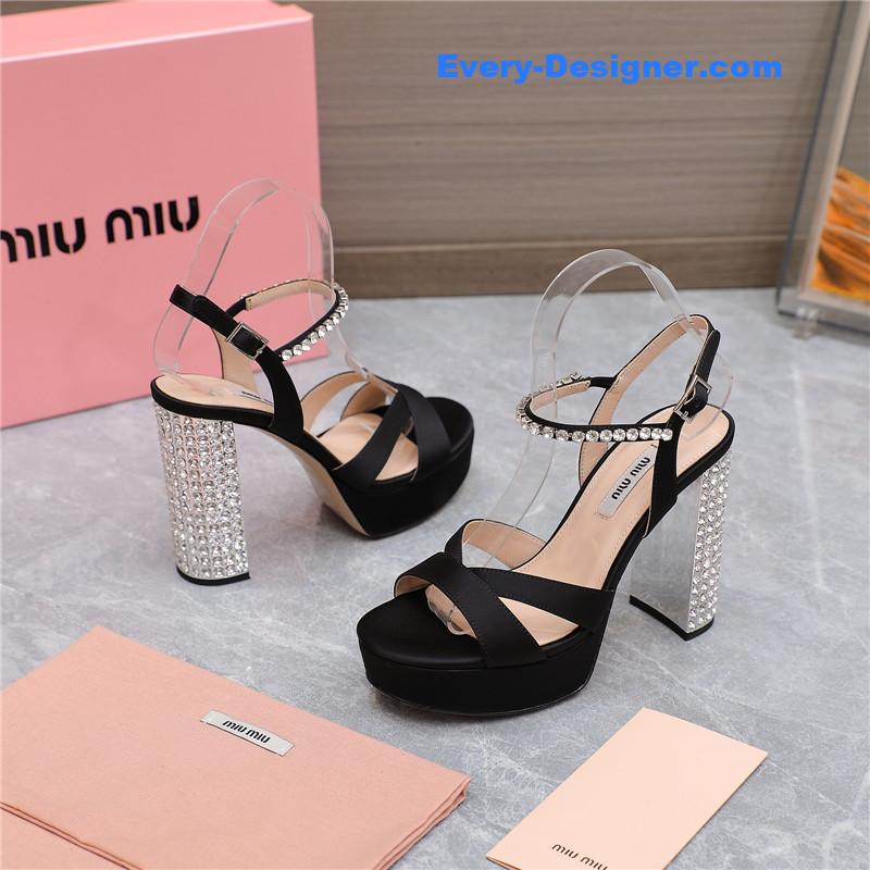 M1um1u high-heeled chunky-heeled sandals