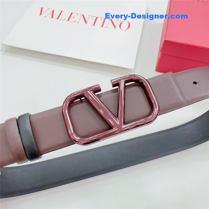 Va1e*ntin0 new double-sided top layer cowhide belt