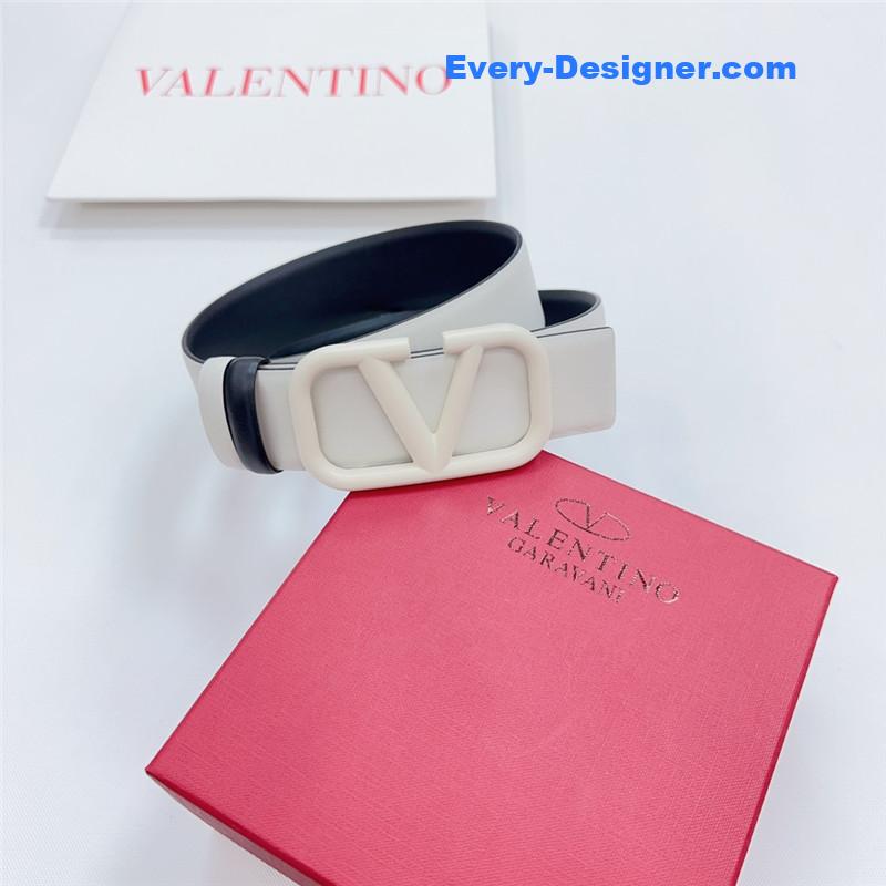 Va1e*ntin0 new double-sided top layer cowhide belt