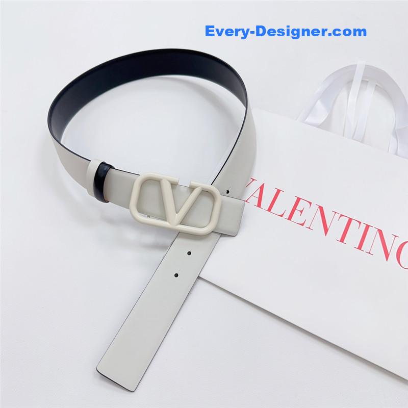 Va1e*ntin0 new double-sided top layer cowhide belt