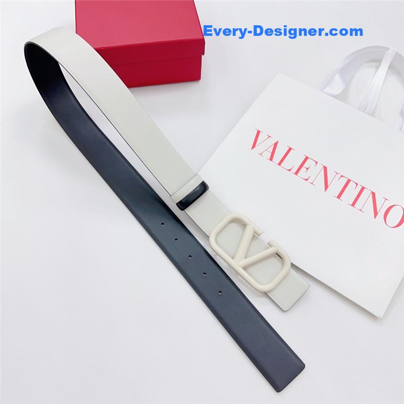 Va1e*ntin0 new double-sided top layer cowhide belt
