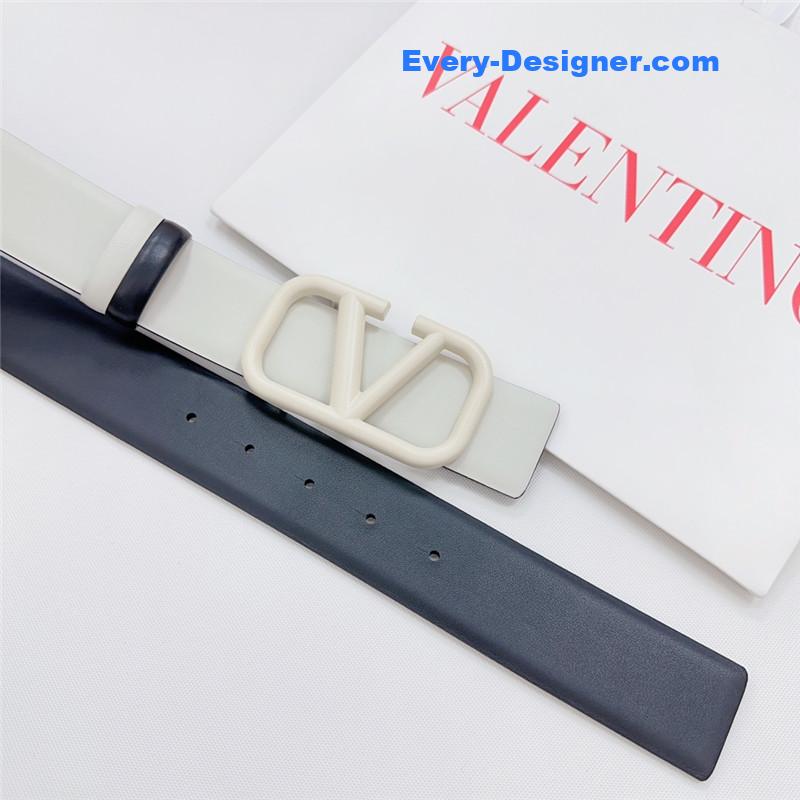 Va1e*ntin0 new double-sided top layer cowhide belt