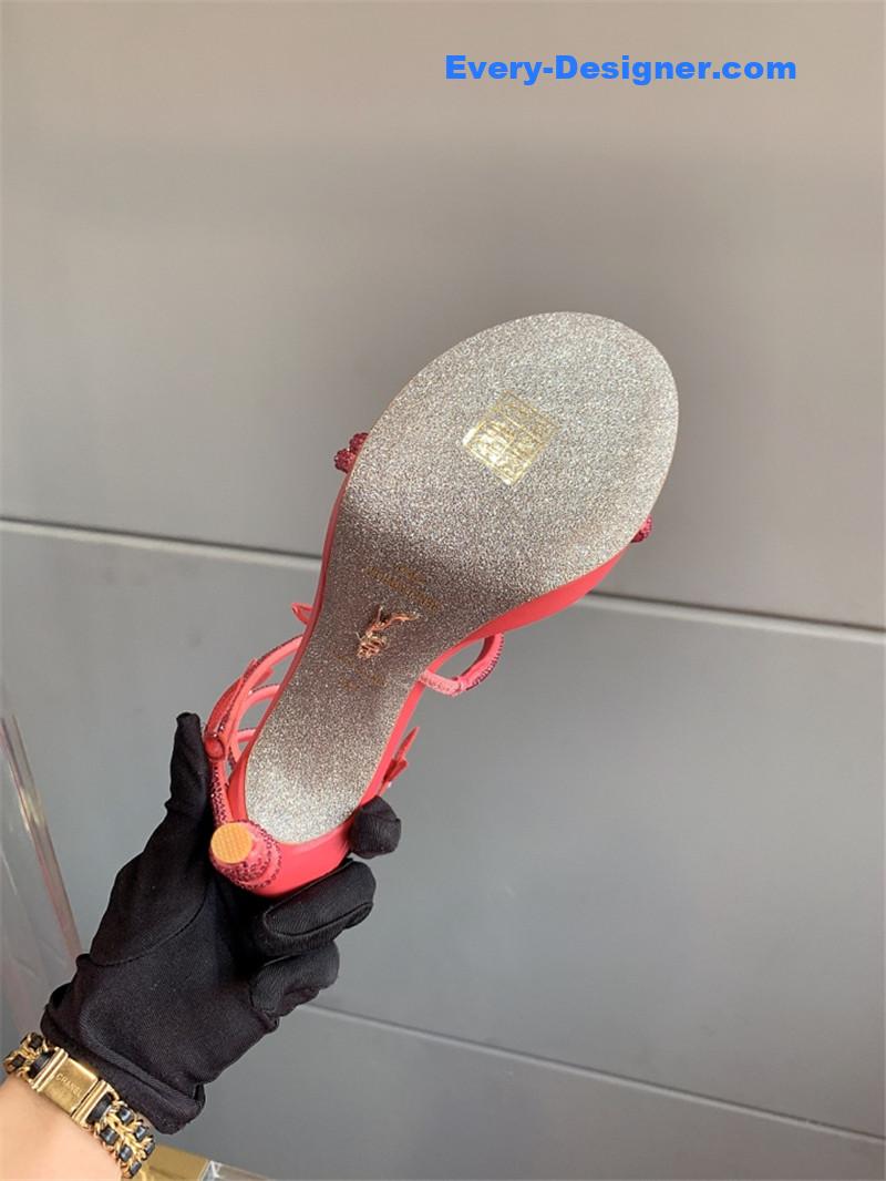 rene caovilla crystal butterfly high heel sandals