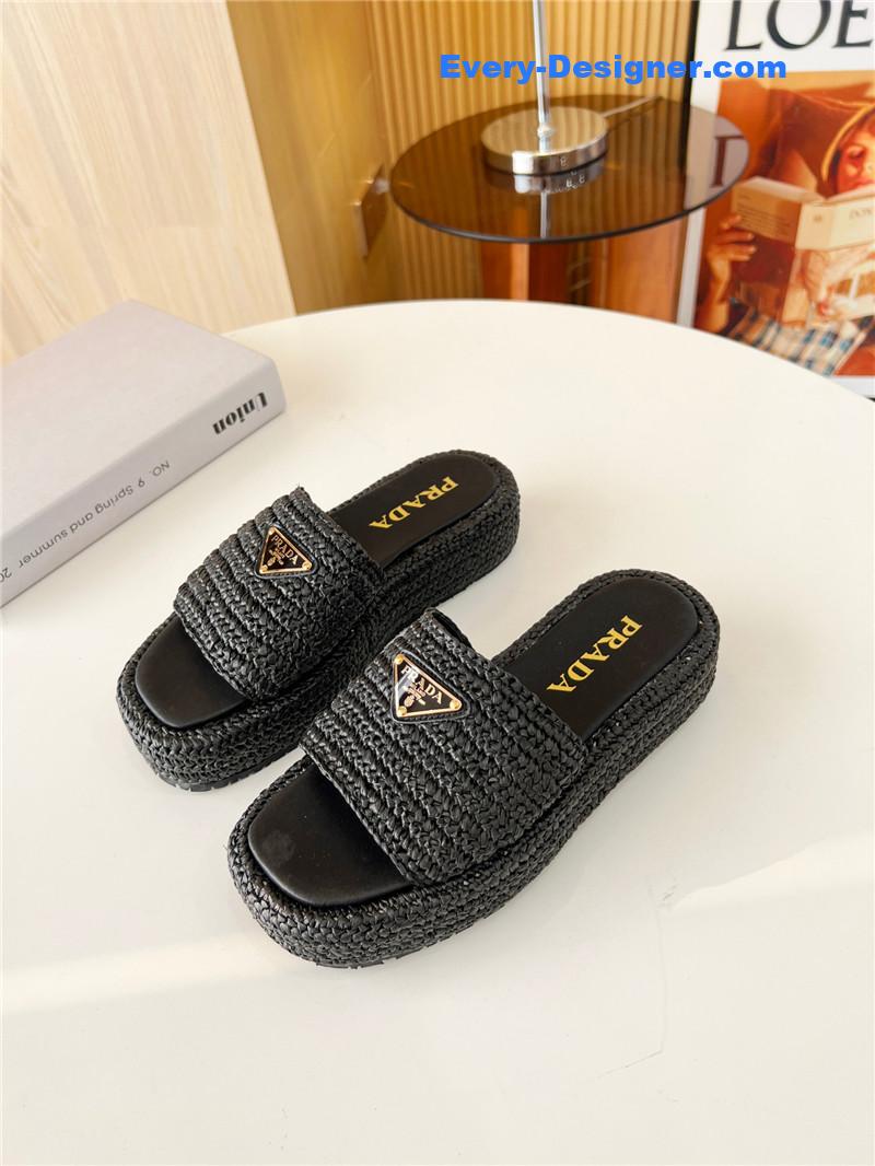 Pra*a hand-woven slippers