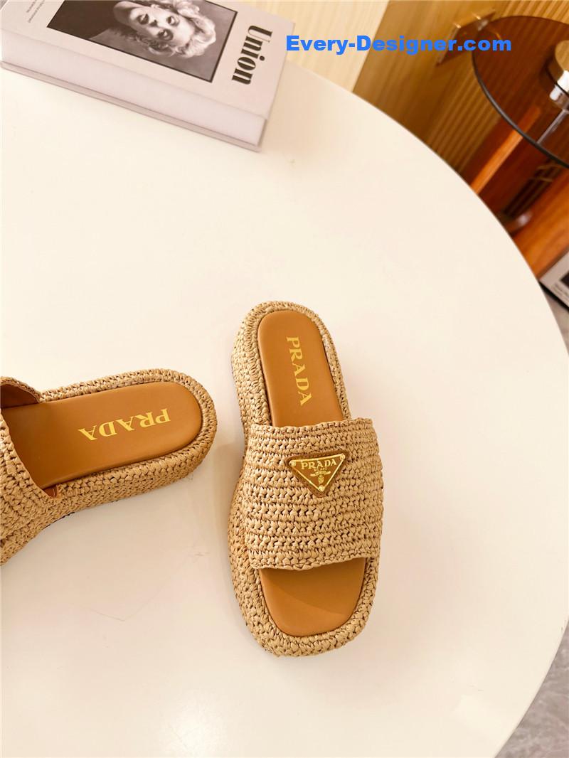 Pra*a hand-woven slippers