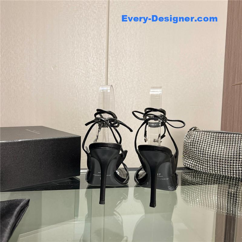alexander wang metal rhinestone buckle sandals