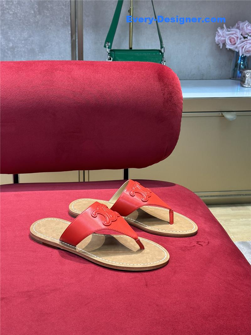 Ce1i*e arc de triomphe flip flops in leather