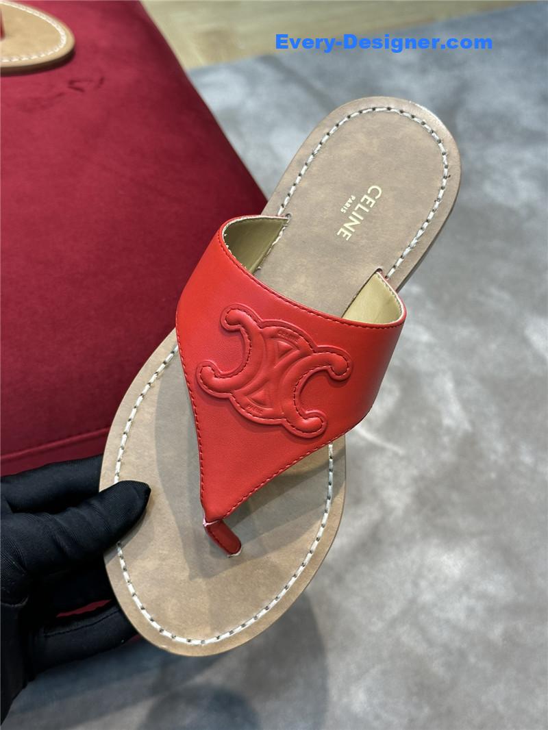 Ce1i*e arc de triomphe flip flops in leather