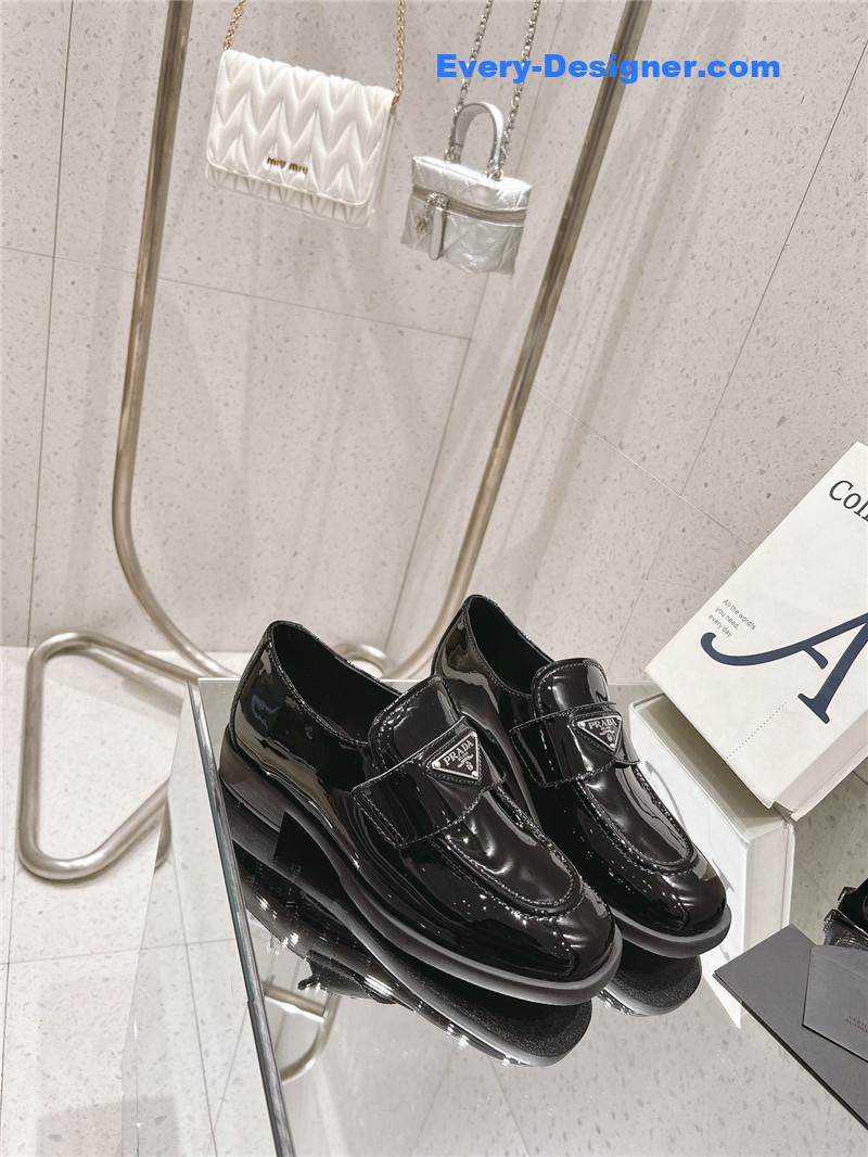 prada patent leather loafers