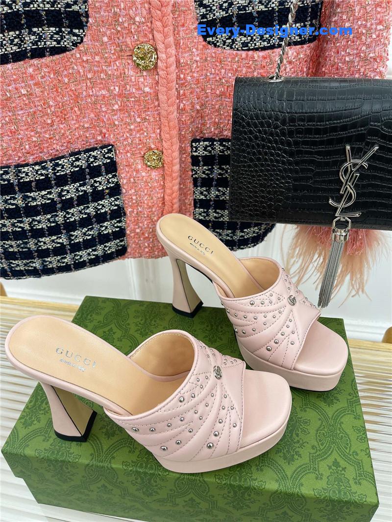 Gucci platform rivets high heels