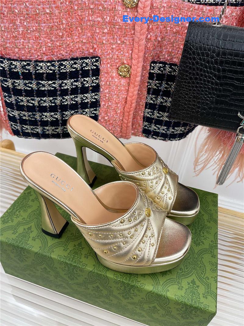 Gucci platform rivets high heels