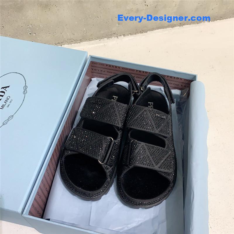 Pra*a rhinestone sandals