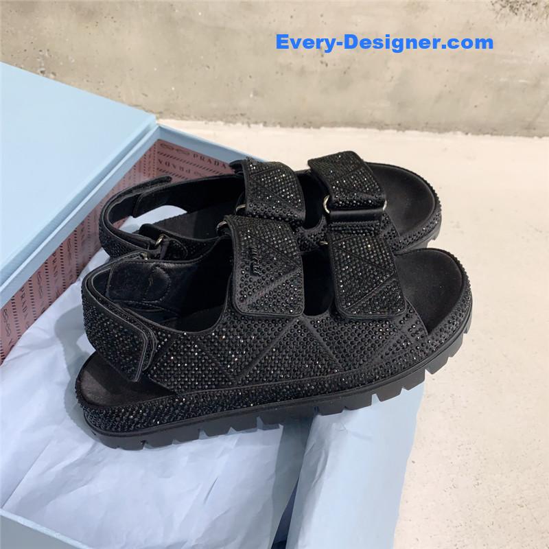 Pra*a rhinestone sandals