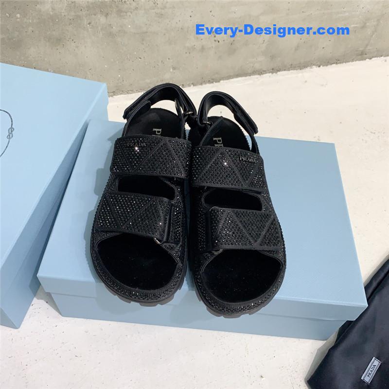 Pra*a rhinestone sandals