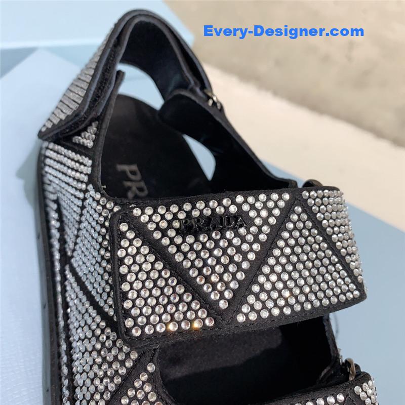 Pra*a rhinestone sandals