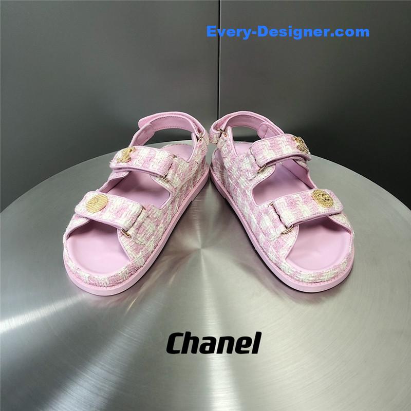 CC wool velcro beach sandals