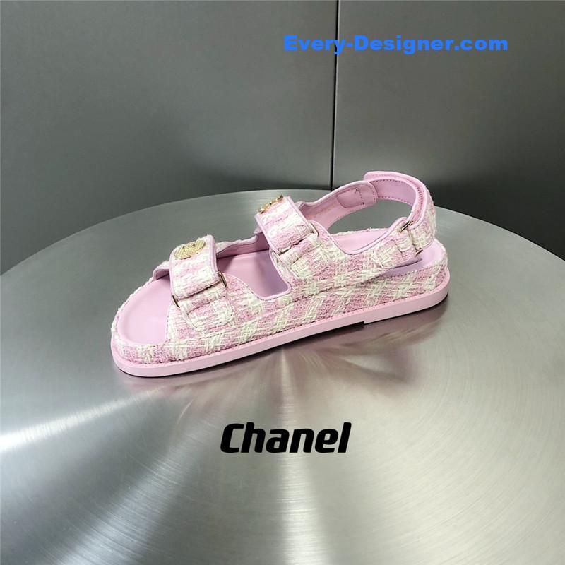 CC wool velcro beach sandals