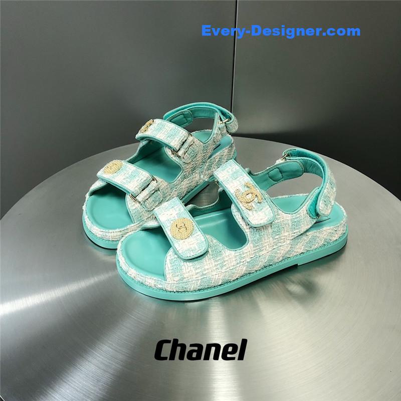 CC wool velcro beach sandals