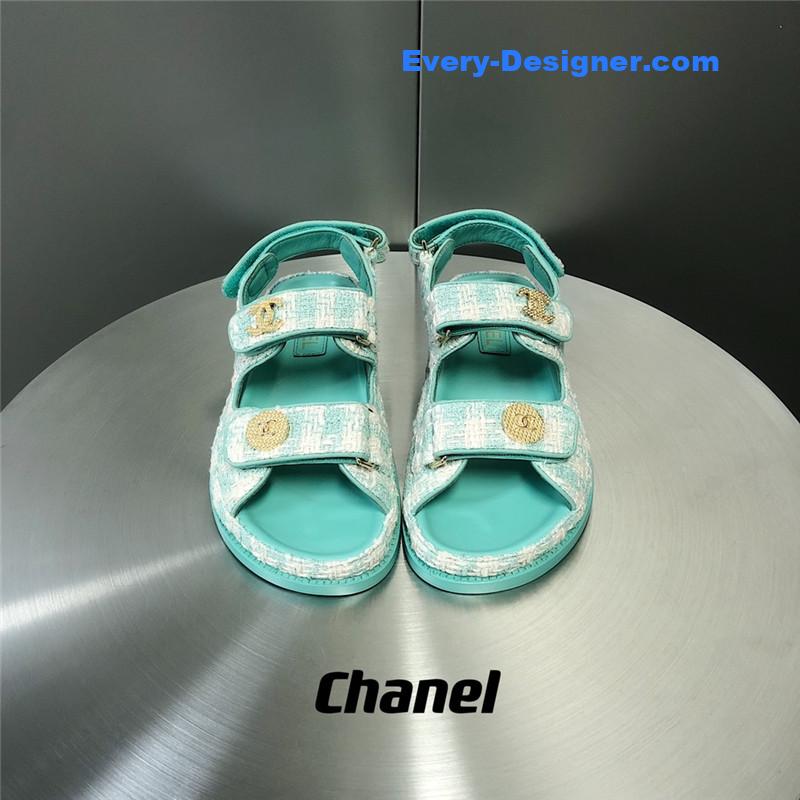CC wool velcro beach sandals