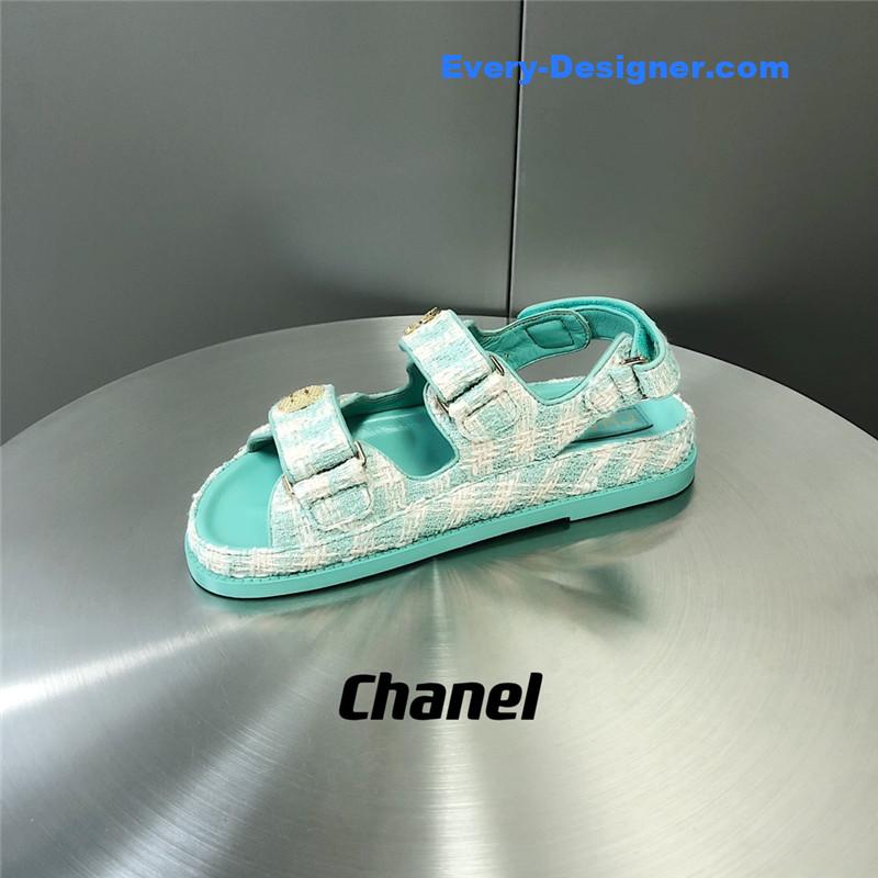 CC wool velcro beach sandals