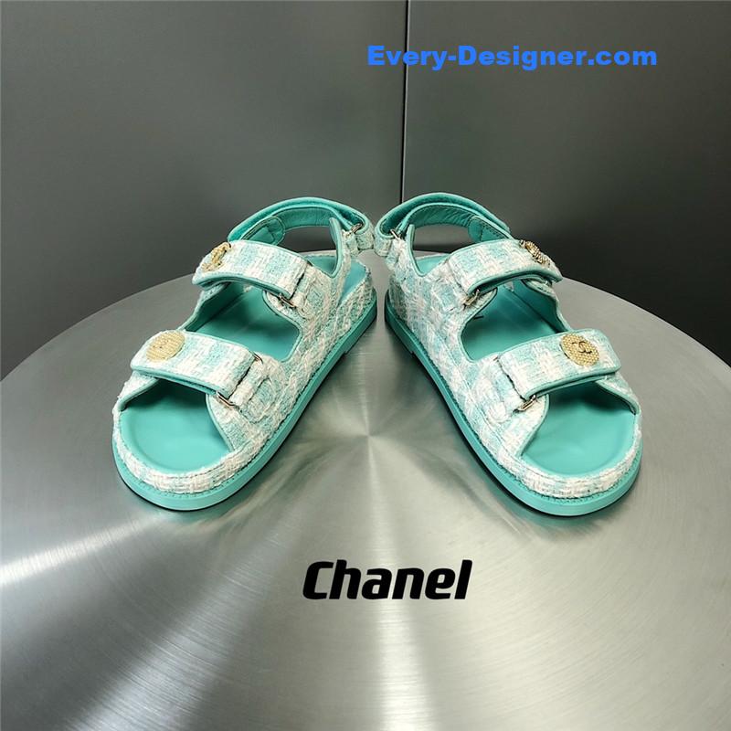CC wool velcro beach sandals