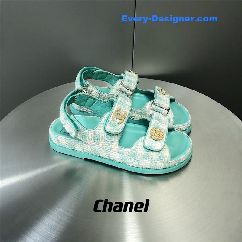 CC wool velcro beach sandals