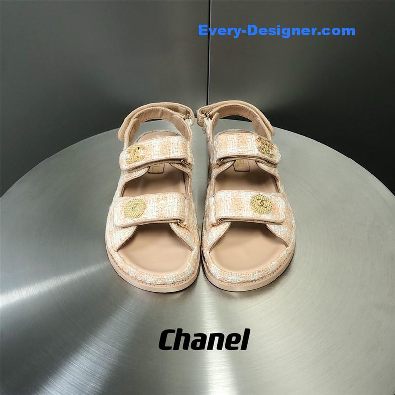 CC wool velcro beach sandals