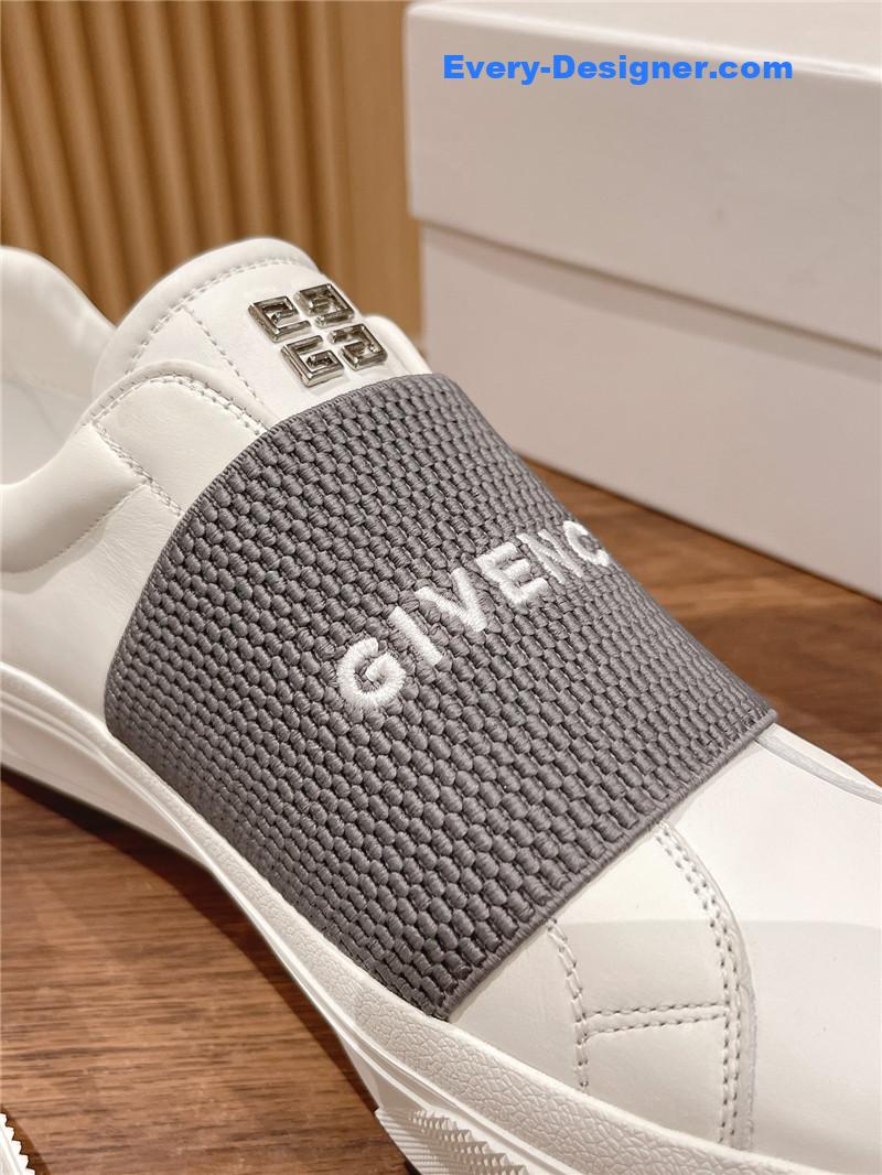Givenchy Elastic Metal Buckle White Shoes