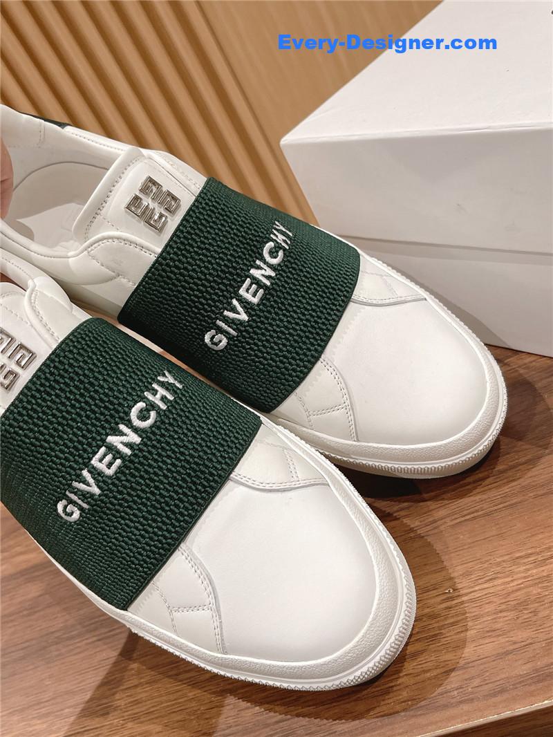 Givenchy Elastic Metal Buckle White Shoes