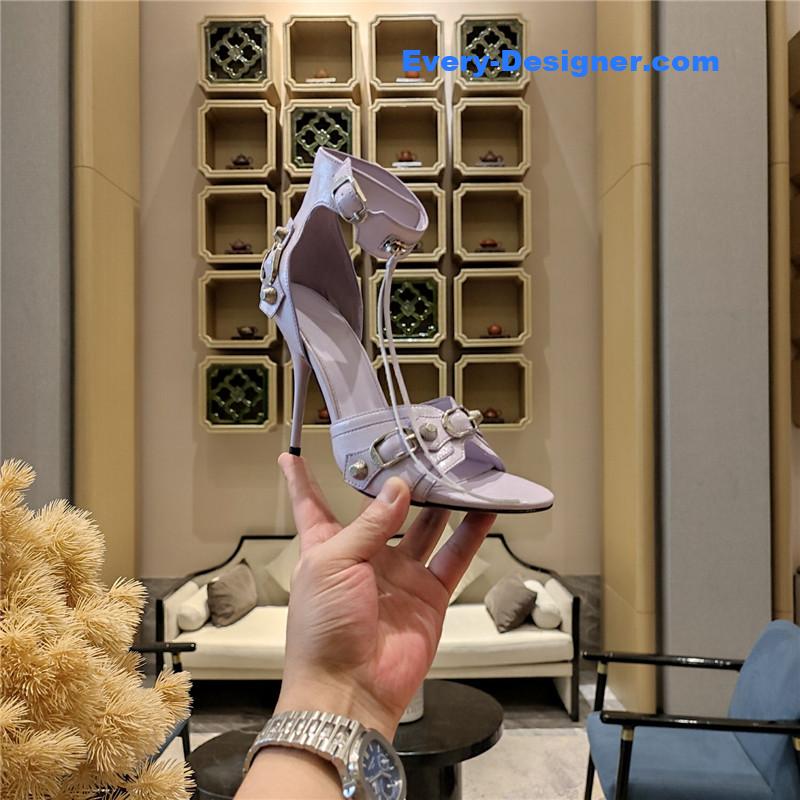 Ba1en*iaga studded fishmouth sandals