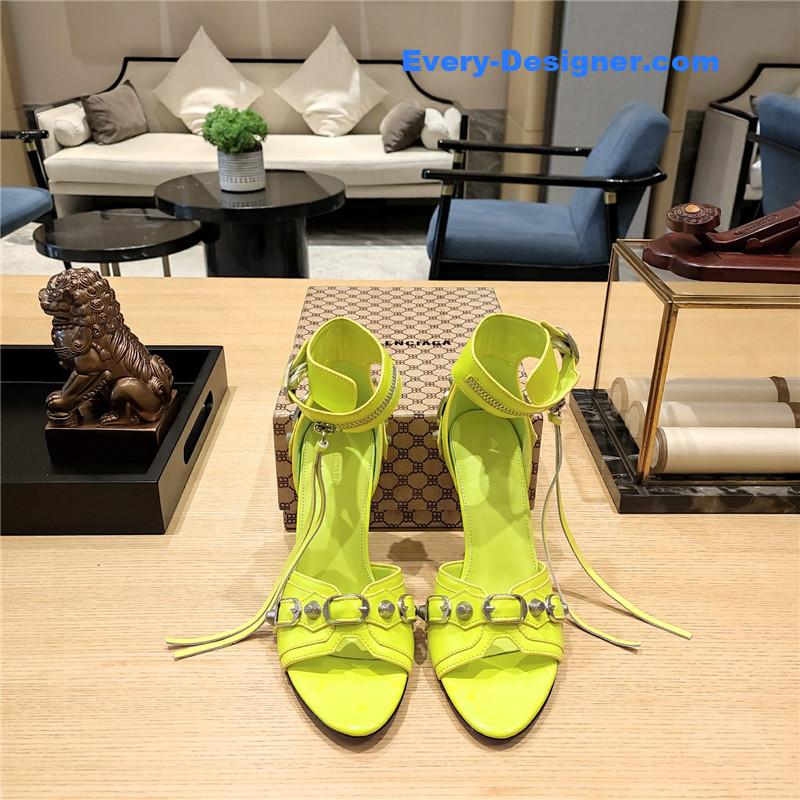 Ba1en*iaga studded fishmouth sandals