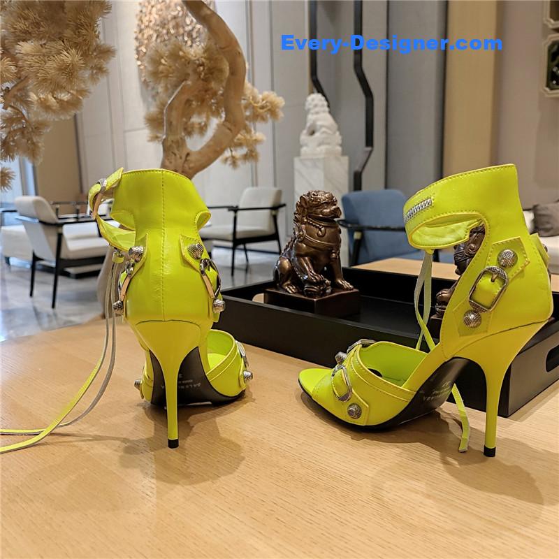 Ba1en*iaga studded fishmouth sandals