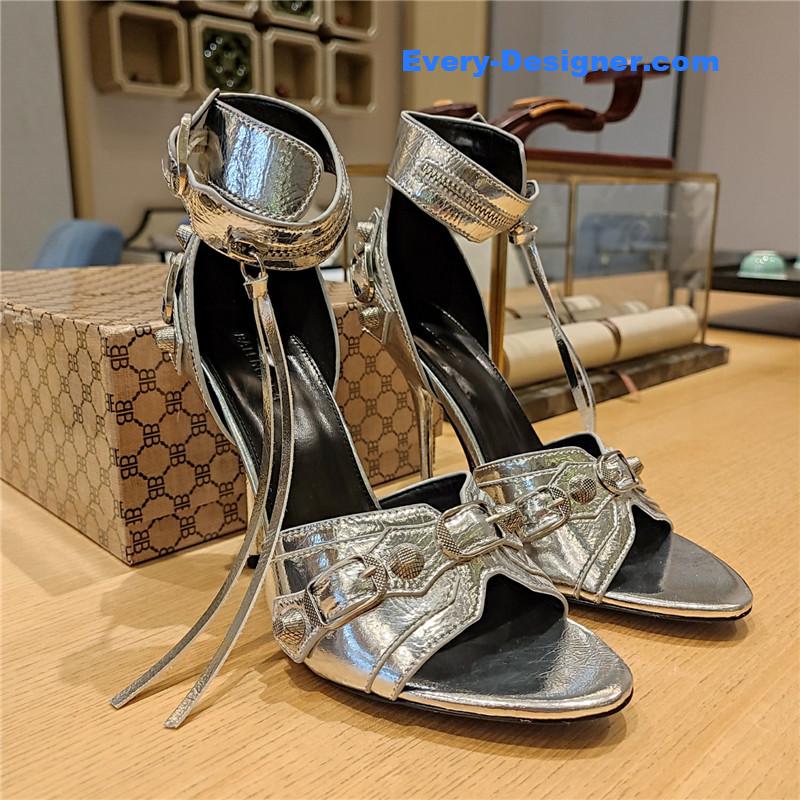 balenciaga studded fishmouth sandals