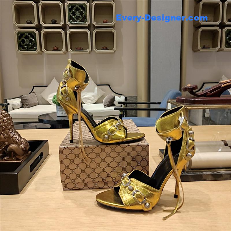 balenciaga studded fishmouth sandals