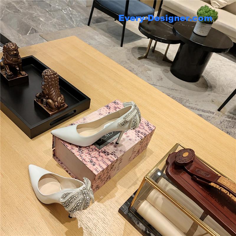 j1m*y ch00 pearl crystal bow D1am0nd shoes