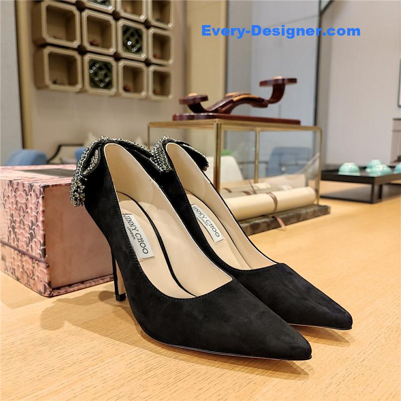 j1m*y ch00 pearl crystal bow D1am0nd shoes