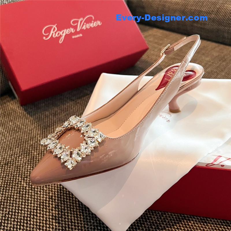 Roger vivier new side drill buckle high heels