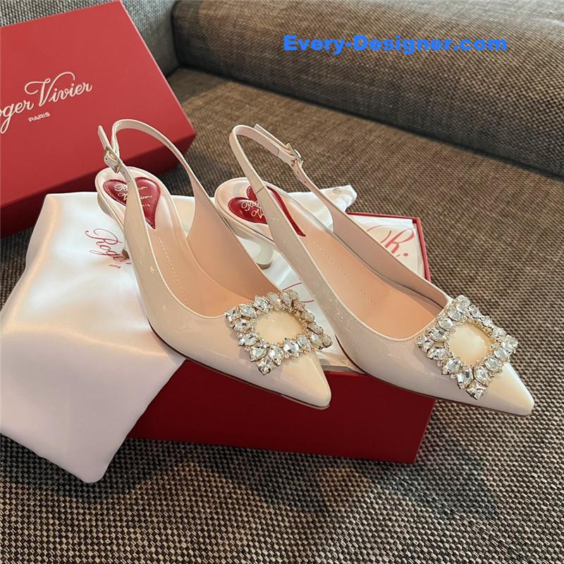 Roger vivier new side drill buckle high heels