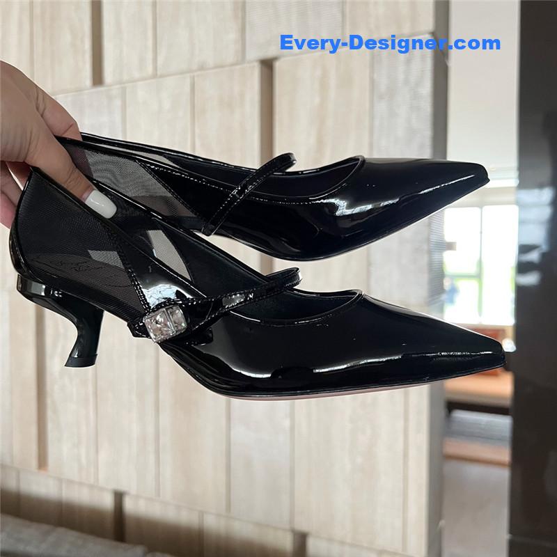 Roger vivier new side drill buckle high heels