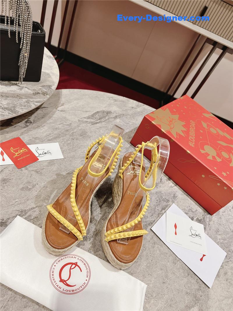 Chr1st1an louboutin mafaldina zeppa wedge sandals