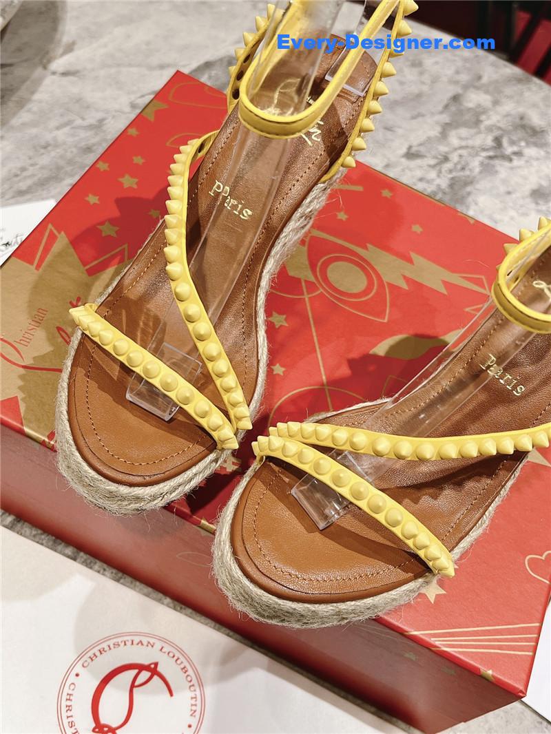 Chr1st1an louboutin mafaldina zeppa wedge sandals