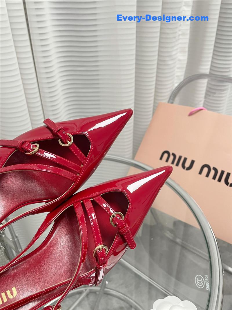miumiu spring and summer catwalk style kitten heel sandals