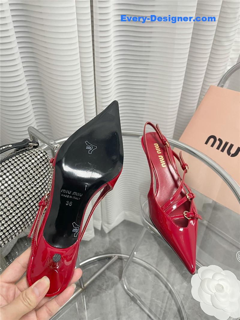 miumiu spring and summer catwalk style kitten heel sandals