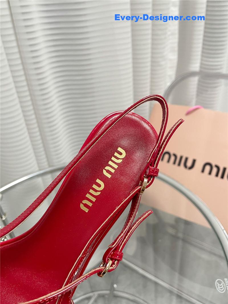 miumiu spring and summer catwalk style kitten heel sandals
