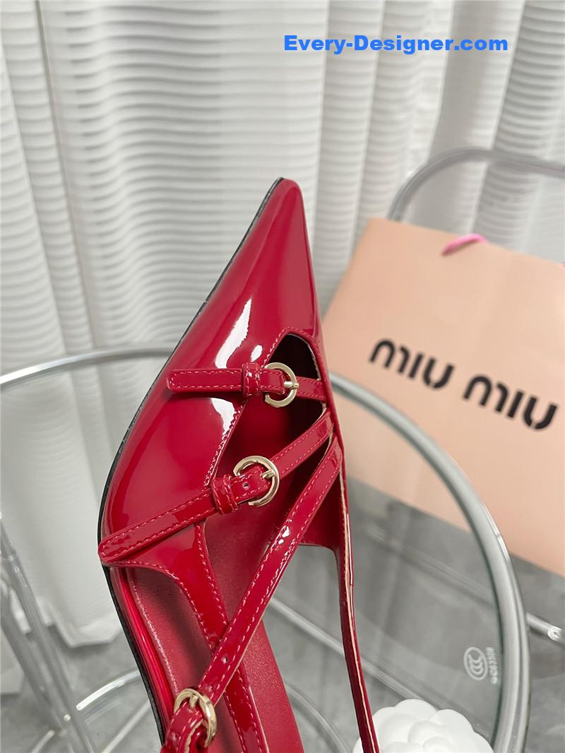 miumiu spring and summer catwalk style kitten heel sandals