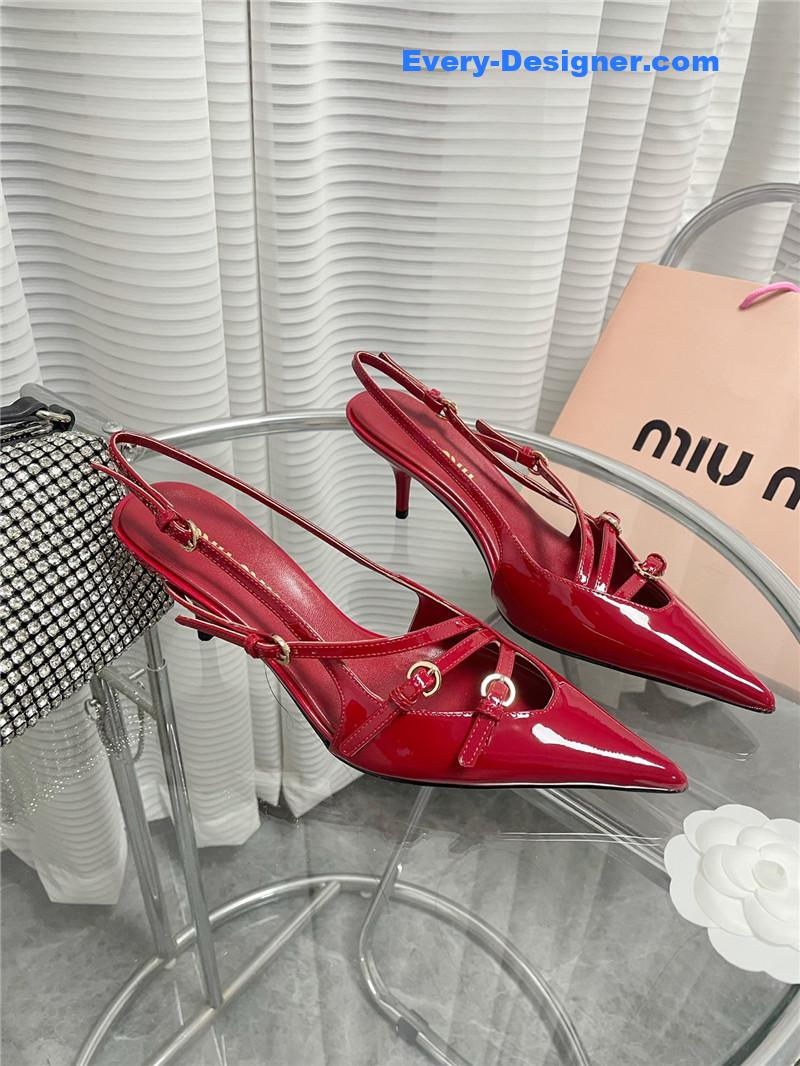miumiu spring and summer catwalk style kitten heel sandals