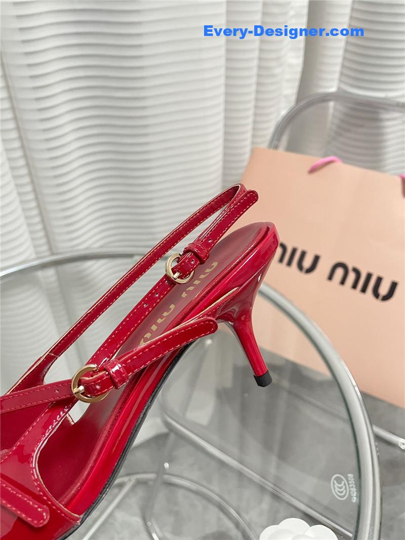 miumiu spring and summer catwalk style kitten heel sandals