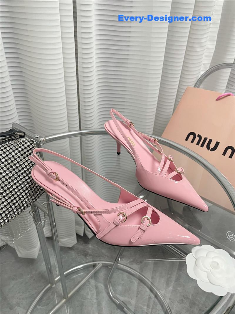 miumiu spring and summer catwalk style kitten heel sandals